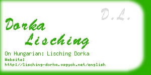 dorka lisching business card